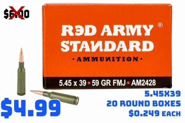 Red Army Standard 5.45x39 59gr Full Metal Jacket Ammo Deal