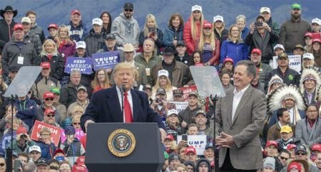 Sen. Steve Daines and President Trump img stevedaines-com