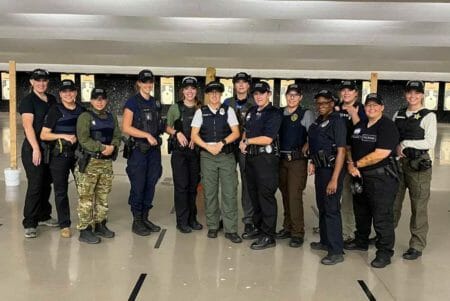 Officers attended A Girl & A Gun's 'Back the Women in Blue' in Round Rock, TX.