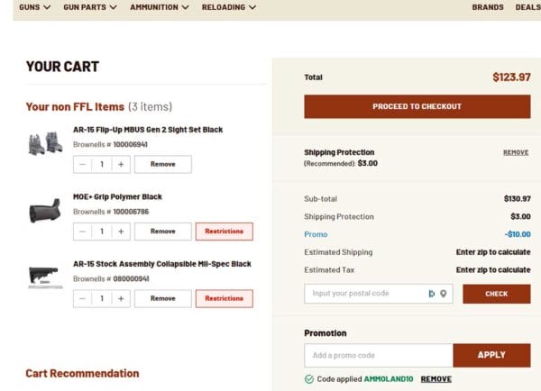 MAGPUL AR15 Rifle Builders Kit Grip Stock Sights Cart Check