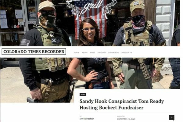 Sandy Hook Conspiracist Tom Ready Hosting Boebert Fundraiser coloradotimesrecorder com 09-16-2020