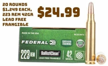 Federal BallistiClean 223Rem 42gr Lead Free Frangible Deal