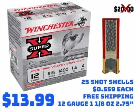 Winchester SUPER-X SHOTSHELL 12 Gauge 1-1/8oz 2.75 Ammo Deal