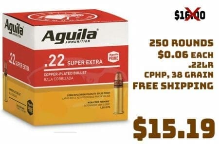 Aguila Super Extra High Velocity, .22LR 38 Grains, 250Rnds Deal a