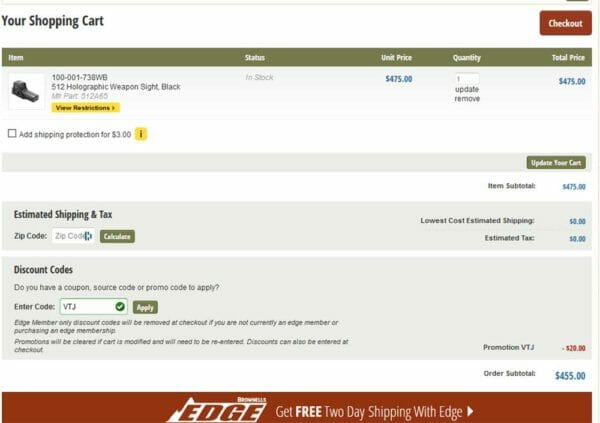 EOTECH 512 Holographic Sight Deal Cart Check EOTECH 512 Holographic Sight Deal Cart Check