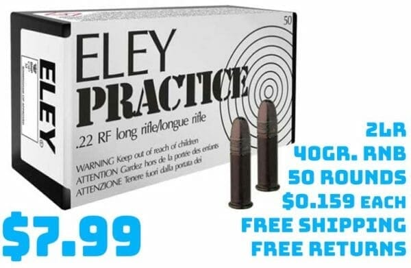 Eley Practice .22lr 40gr. Round Nose Bullet 50 Rounds Ammunition Deal OP