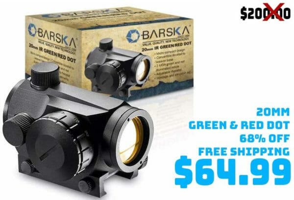 BARSKA 1x 20mm Dual Mount Red-Dot Scope Deal