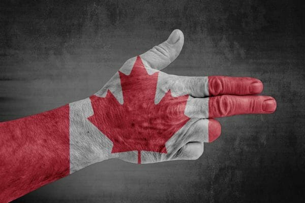 Canada Finger Gun iStock-1169526109