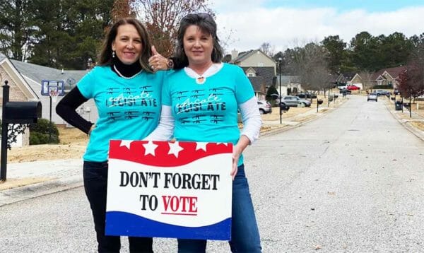 Dianna Muller with Karon Peters Get the Vote Out