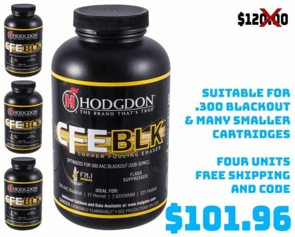 Hodgdon CFE BLK Smokeless Rifle Powder 4LB 4 Units Deal