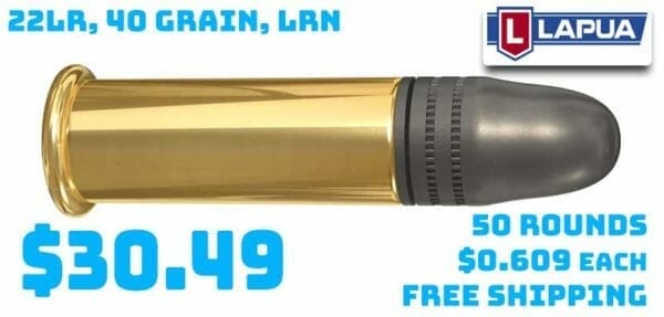 Lapua X-ACT .22 Long Rifle 40 grain Lead Round Nose Brass Cased Rimfire Ammunition Deal