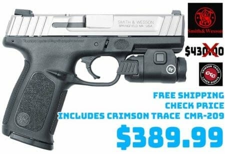 Smith & Wesson S&W SD9 VE 16+1 w/ Crimson Trace Tactical Light Deal