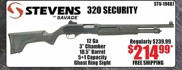 Stevens Savage 320 Security Shotgun Ghost Ring Sight Sale