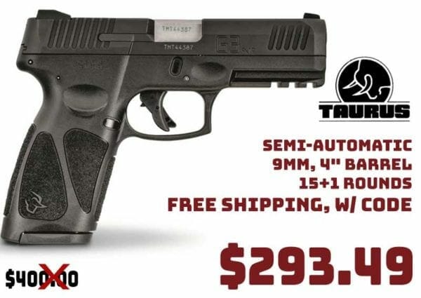 Taurus G3 9mm 4" Pistol Black Deal Sale