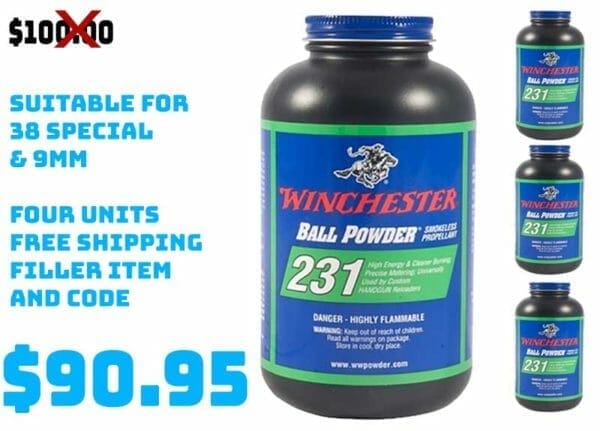 Winchester 231 Smokeless Powder, 4lb 4 Units Deal