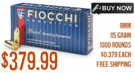 Fiocchi, 9mm, FMJ, 115 Grain, 1,000 Rounds Sale Dec2021