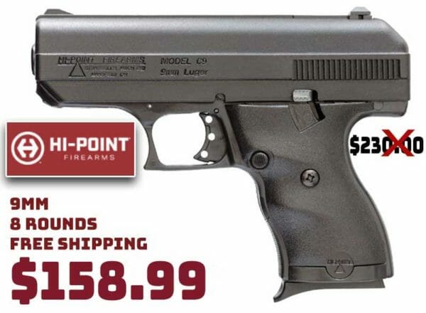 Hi-Point C-9 9mm 3.5" Black 8 Round Pistol Deal sept2021