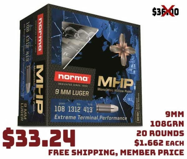 Norma Extreme Terminal Performance, 9mm, MHP, 108 Grain 2021a