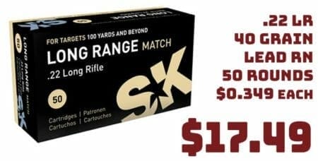 SK LR Match .22 Long Rifle 40grn LRN Rimfire Ammo Deal OP2021