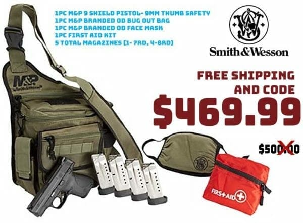 S&W M&P9 Shield 9mm Handgun 5 Mags Bundle April2021