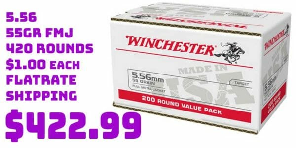 Winchester 5.56 55Gr FMJ Ammo Deal sept2021