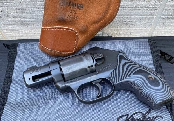The Kimber K6 with a Galco IWB holster.