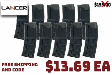 Lancer Systems AR15 30Rd L5AWM Opaque Black Magazine 10pak Deal