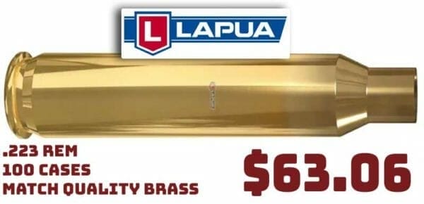 Lapua .223 Rem Match Unprimed Rifle Brass Deal