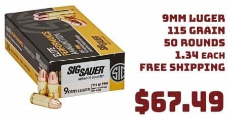 Sig Sauer Elite V-Crown 9mm Luger 115 grain Jacketed Hollow Point Ammo Deal 2