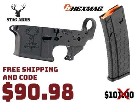 Stag Arms AR15 Stripped Lower Receiver & 15rnd Hexmag Deal