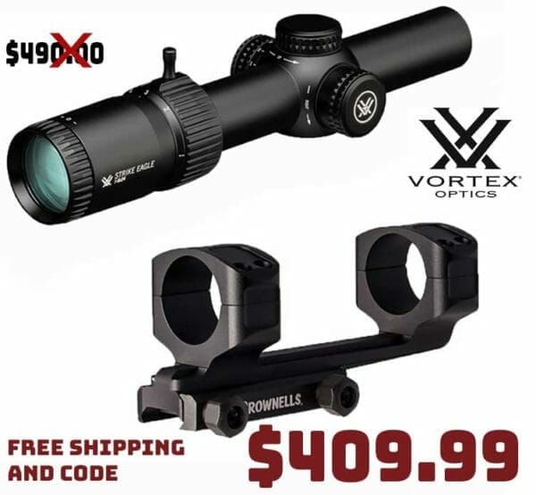 Vortex Strike Eagle 1-8X24mm Rifle Scope Mount Deal March2021