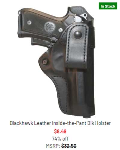 Blackhawk Leather Inside-The-Pant Blk Holster