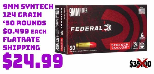 FEDERAL AMMO 9mm 124Gr Syn Jckt Amerian Eagle Sale