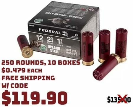 Federal Upland Steel Dove & Target 12 Gauge 2-3/4" Ammo Deal