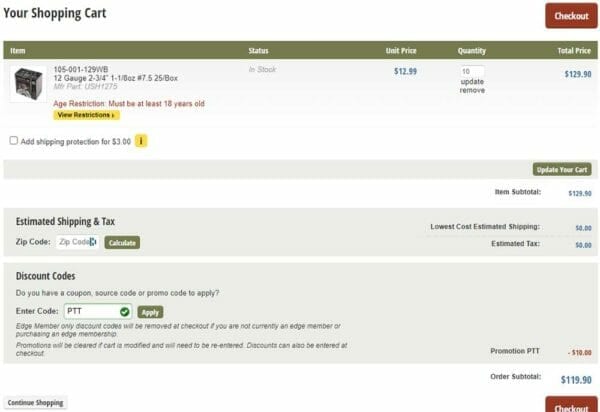 Federal Upland Steel Dove & Target 12 Gauge 2-3/4" Ammo Deal Cart Check