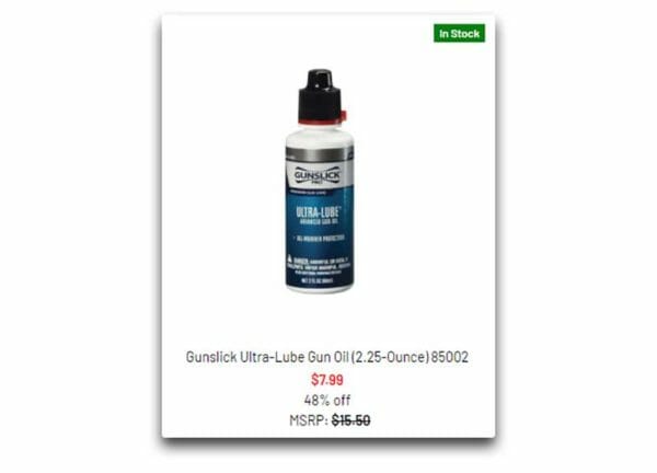 Gunslick Ultra-Lube Gun Oil (2.25-Ounce) $7.99