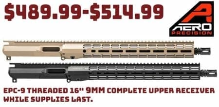 Aero Precision EPC-9 Threaded 9mm Complete Upper Receiver Sale