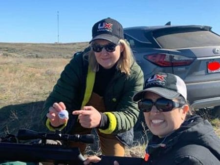 My wife demoing one of the Air Ventura's Exploding Golf Balls that her and Naghmeh were shooting with the Umarex .22 cal. Synergis airgun.