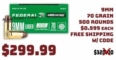 Federal Lead Free Range 9mm Luger Ammo 500 Rounds Sale