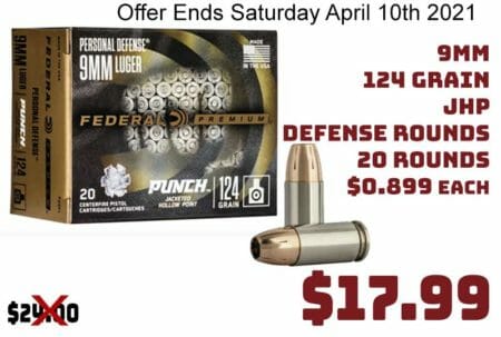 Federal Premium 9mm 124grn JHP Punch Ammo Deal