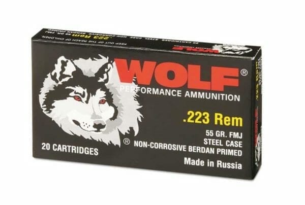 Wolf, .223 Remington, 55 Grain, FMJ Ammo, 500 Rounds $351.49 that is $0.702 each FREE S&H