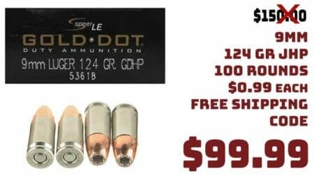 Speer Gold Dot 9mm 124Gr Jacketed Hollow Point Sale