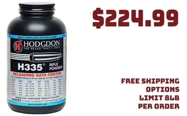 2-lbs Jugs of Hodgdon H335 Gun Powder august2021