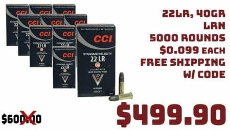 5000 Rnds CCI Standard 22LR 40Gr LRN Ammo Sale