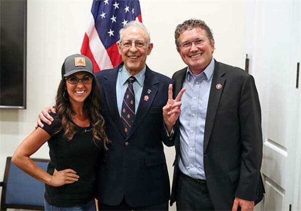 Congresswoman Lauren Boebert with Dick Heller, of D.C. v. Heller and Thomas Massie