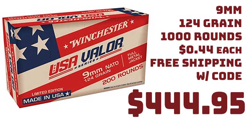Winchester USA Valor 9mm Luger Ammo Sale