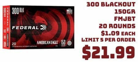 American Eagle 300 BlK 150gr FMJBT Sale