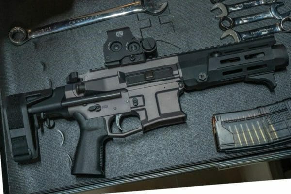 The case, Mock v. Garland, challenged the ATF’s pistol brace rule that effectively banned pistols equipped with stabilizing braces. Maxim Defense PDX in Urban Grey