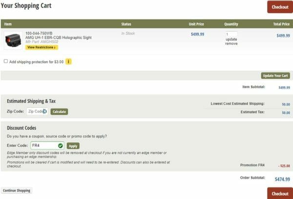 Vortex Razor AMG UH-1 Gen II Holographic Sight Sale Cart Check 2021