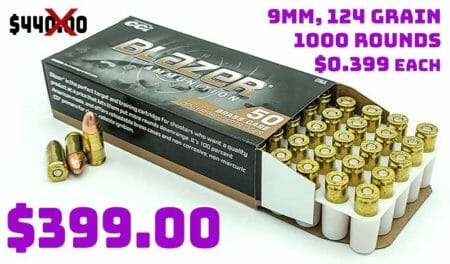 CCI Blazer 9mm 124 Grain FMJ Ammo 1000 Rounds Sale
